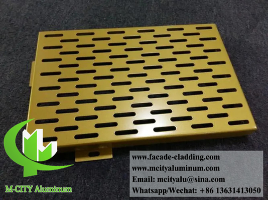 Panneaux muraux métalliques de couleur bois en aluminium massif non ACP, utilisation durable pour la décoration extérieure