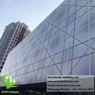 Système de façades métalliques perforées Panneau de revêtement en aluminium pour la décoration des murs extérieurs