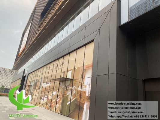 Panneaux muraux métalliques façades en aluminium revêtement décoration extérieure couleur brune PVDF