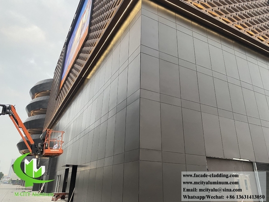 Panneaux muraux métalliques façades en aluminium revêtement décoration extérieure couleur brune PVDF