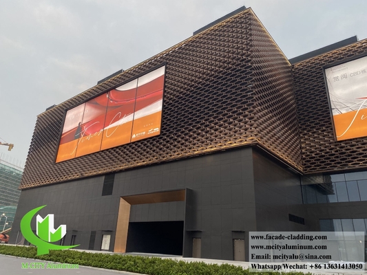 Panneaux muraux métalliques façades en aluminium revêtement décoration extérieure couleur brune PVDF