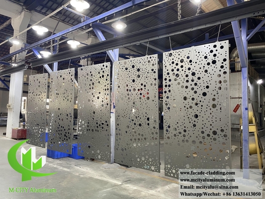 Système de façades de revêtement murale pour les feuilles d'aluminium perforant des écrans métalliques