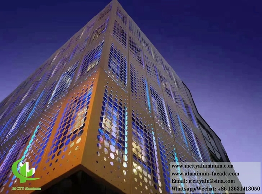 Panneaux muraux métalliques perforés panneaux en aluminium en tôle de construction pour façades