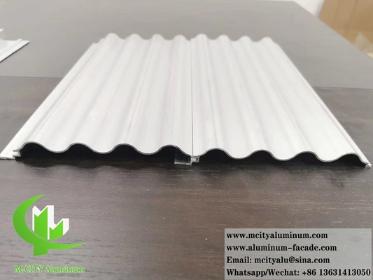 Panneaux muraux métalliques de profilés en aluminium pour l'architecture Panneaux en aluminium ondulé