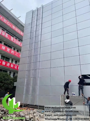 Panneaux muraux métalliques architecturaux en feuille d'aluminium massif Système de façade revêtue de décoration