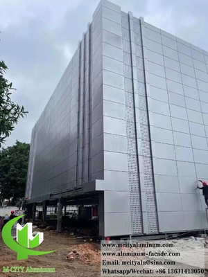 Panneaux muraux métalliques architecturaux en feuille d'aluminium massif Système de façade revêtue de décoration