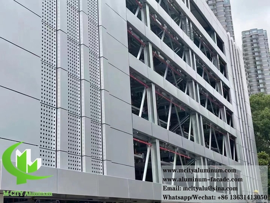 Façade perforée en aluminium 1100/3003 avec méthode d'installation variable