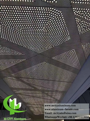 Panneaux métalliques architecturaux feuille perforée pour la décoration du plafond intérieur et extérieur 2 mm