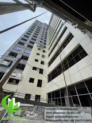 Murs architecturaux revêtement en tôle d'aluminium panneaux de façade système revêtement PVDF