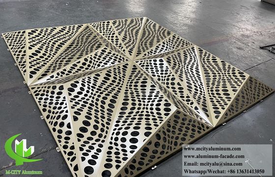 Bon prix Panneaux de façade en métal plaqué aluminium 3D avec motif de perforation et designs personnalisables thermolaqués en ligne
