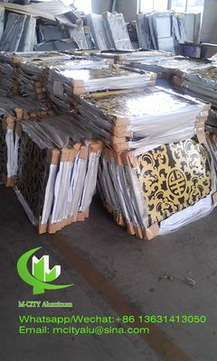 Bon prix Panneau de façade en aluminium perforé avec revêtement en poudre à motifs d'arbres personnalisés, taille standard 1000x2000mm, écran découpé au laser en ligne