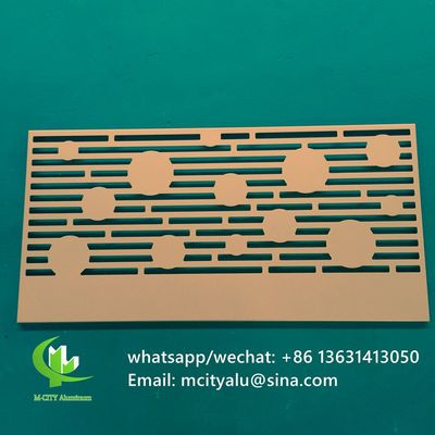 Bon prix Panneau de façade perforé en aluminium thermolaqué à motifs personnalisés, panneau d'écran en aluminium découpé au laser 1000x2000mm en ligne