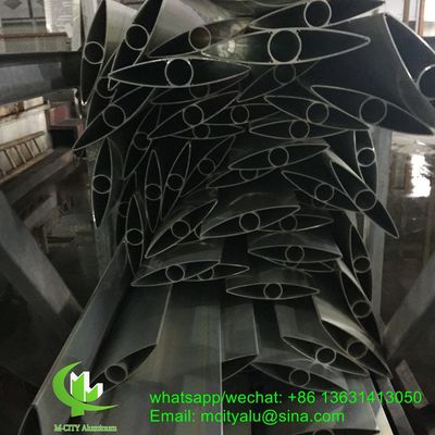 Bon prix 150 mm d'ombrage solaire Veste solaire fixe Veste en aluminium à profil aéroporté architectural pour pare-soleil de fenêtre en ligne