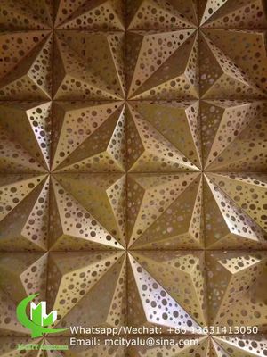 Bon prix Panneau découpé au laser en aluminium thermolaqué avec couleurs RAL personnalisées en 1000x2000mm pour façade décorative en ligne