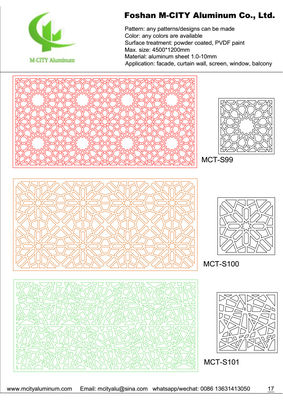 Bon prix Panneau perforé en aluminium revêtu de poudre avec motifs personnalisables et épaisseur de 1,5-10 mm pour revêtement de façade en ligne