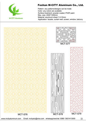 Bon prix Panneau perforé en aluminium thermolaqué avec couleurs RAL personnalisées et dimensions 1000x2000mm pour bardage de façade en ligne