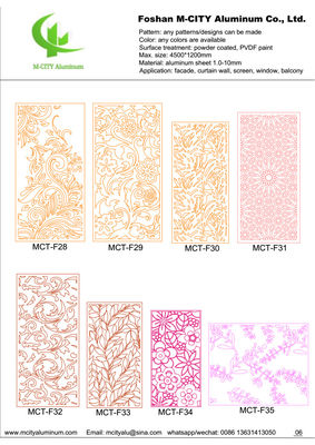 Bon prix Panneau de façade en aluminium perforé découpé au laser CNC avec revêtement en poudre dans des couleurs RAL personnalisées pour le revêtement mural en ligne