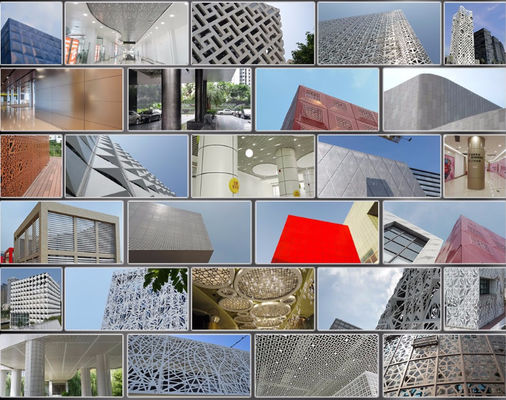 Bon prix Panneau perforé en aluminium de 3 mm d'épaisseur avec peinture PVDF pour bardage de façade personnalisable en ligne