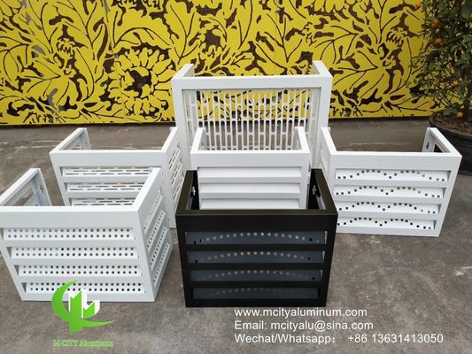 Bon prix couverture de climatiseur couverture en aluminium revêtement de façade en métal feuille de pliage pour décoration de façade de mur rideau en ligne