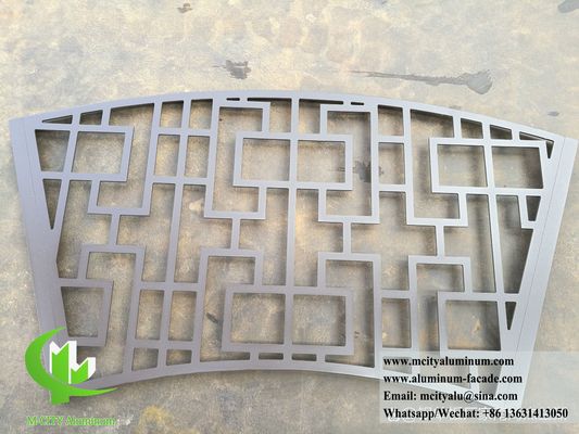 Bon prix Écran métallique à découpe laser enduit de poudre et panneau de façade en aluminium perforé de 1200x2400 mm avec conception CNC gravée en ligne