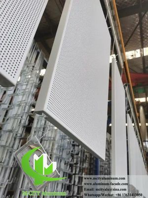 Bon prix Écran métallique architectural avec revêtement PVDF à motif de perforation en ligne