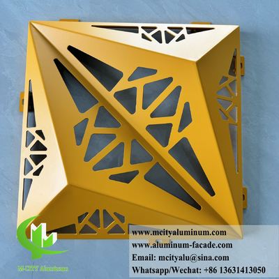 Bon prix Tôle perforée en aluminium 3D avec finition thermolaquée et motifs personnalisables en épaisseur de 3 mm en ligne