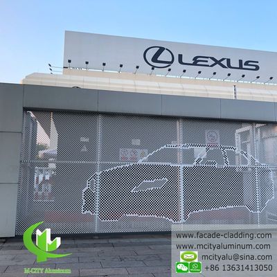 Bon prix Tôle d'aluminium perforée avec revêtement en poudre dans des couleurs RAL personnalisées pour panneaux de façade découpés au laser en ligne