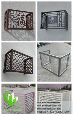 Bon prix Housse de climatiseur en aluminium thermolaqué avec motif découpé CNC et taille maximale de 1600x4000 mm pour la protection des pompes à chaleur en ligne
