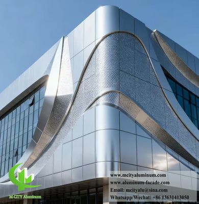 Bon prix Décoration de façades architecturales en aluminium perforé pour colonnes murales en ligne