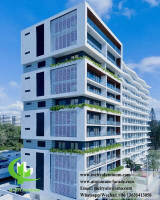 Bon prix Panneau de façade en aluminium perforé avec revêtement en poudre en alliage d'aluminium 3003 de taille personnalisée pour revêtement mural en ligne