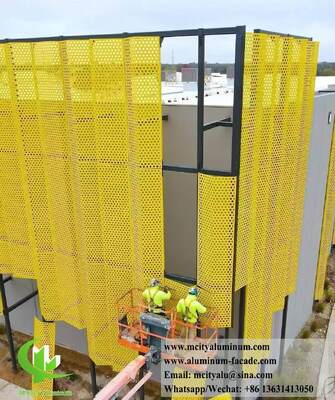 Bon prix Panneaux de bardage en aluminium perforé CNC personnalisés avec alliage 3003 H14/H24 et revêtement PVDF pour façades en ligne