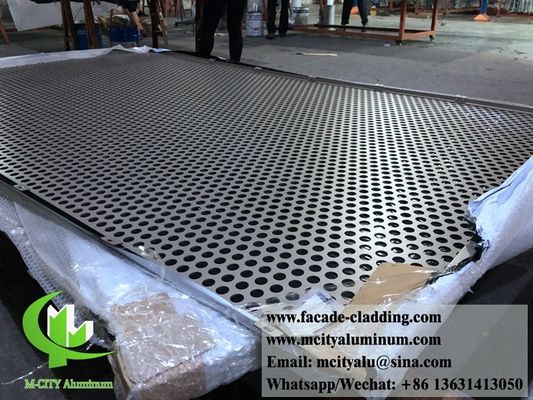 Bon prix Panneau en aluminium perforé et bardage de façade en alliage 3003 avec finition thermolaquée et motifs personnalisables en ligne