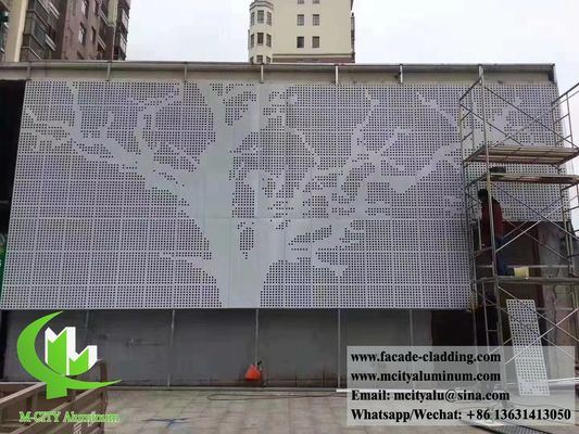 Bon prix Façade en aluminium perforé revêtu de poudre avec couleurs RAL personnalisables et technologie de découpe laser en ligne