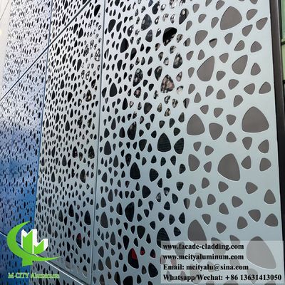 Bon prix Panneau de façade en aluminium perforé revêtu de PVDF de 3 mm avec des motifs personnalisables pour le revêtement mural en ligne