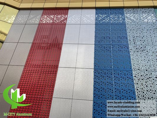 Bon prix Décoration murale en aluminium 3 mm revêtue de poudre de conception personnalisable de qualité supérieure pour façade en aluminium perforé moderne en ligne