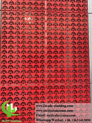 Bon prix Panneau de façade en aluminium thermolaqué découpé au laser avec couleurs RAL personnalisables pour bardage mural en métal perforé en ligne