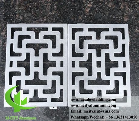 Bon prix Panneau d'aluminium décoratif revêtu de poudre avec conception perforée et taille personnalisée 1000x2000mm pour revêtement de façade en ligne