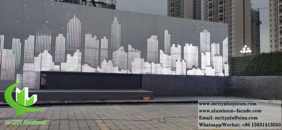 Bon prix Panneau de façade en aluminium perforé thermolaqué avec couleurs RAL personnalisables et découpe laser CNC pour écran métallique architectural en ligne